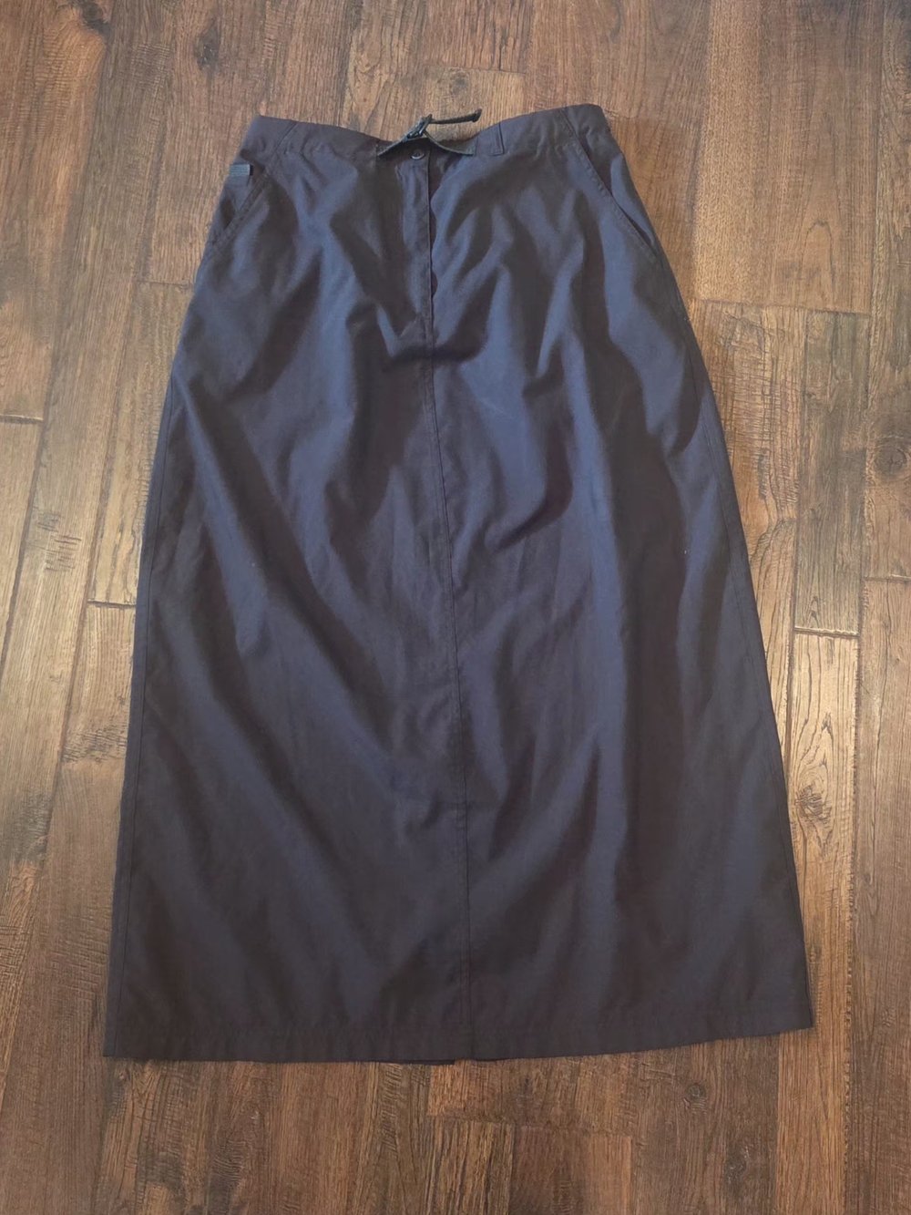 Crossroads Y2K Women’s Maxi Skirt Zip Back Slit Utility Belted Size 12 EUC